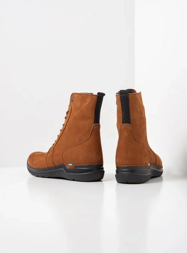 Wolky Viper HV - cognac nubuck Veterlaarzen voor dames