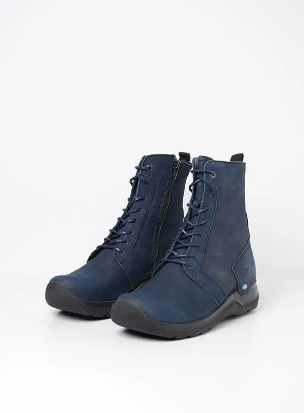 Wolky Viper HV - denimblauw nubuck Veterlaarzen voor dames
