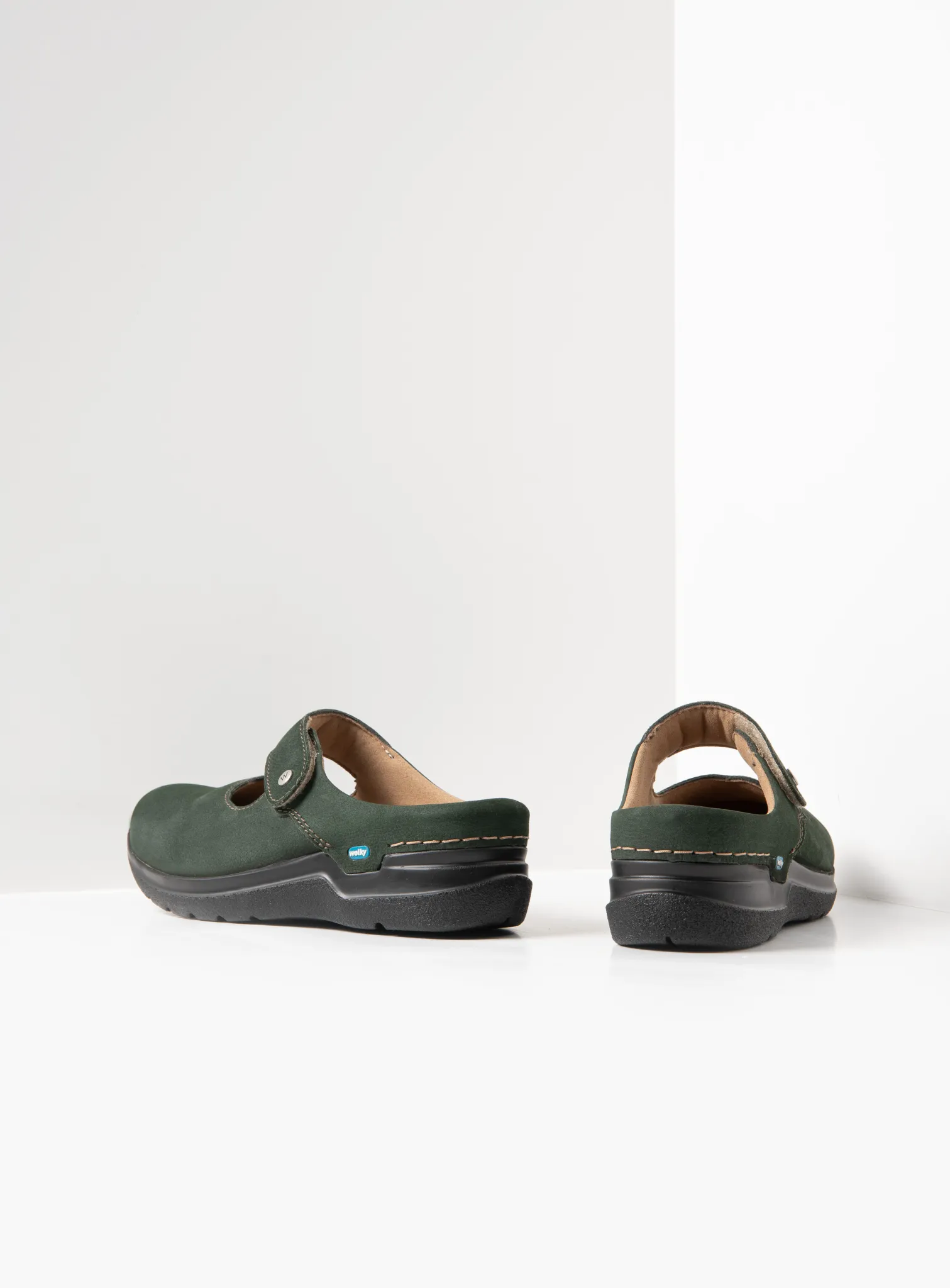 Wolky Narni DB - groen nubuck Breedtemaat H voor dames