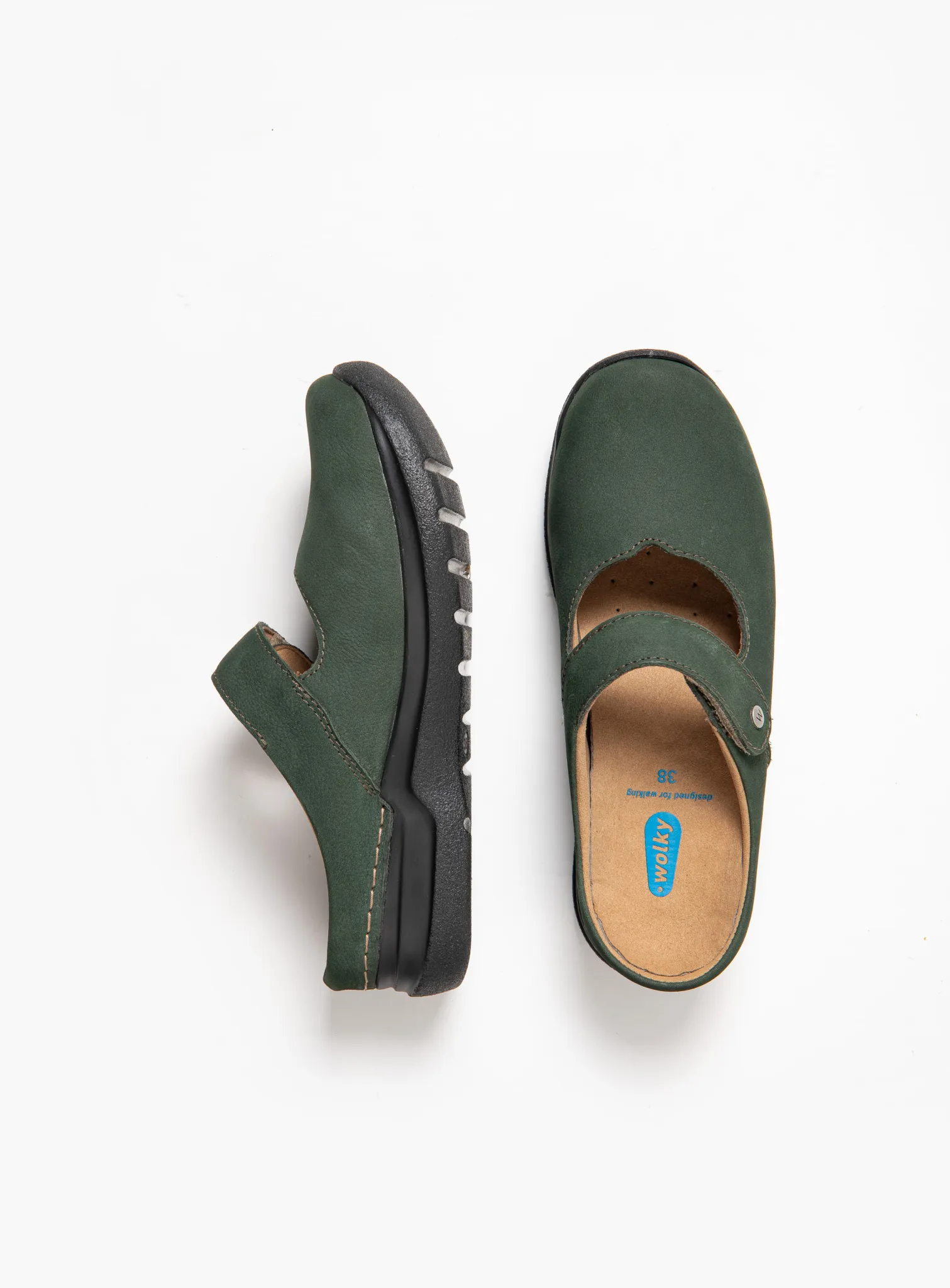 Wolky Klompen 06635 Narni DB 11719 groen nubuck