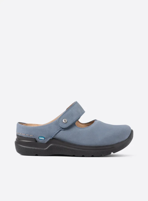Wolky Narni DB - jeansblauw nubuck Breedtemaat H voor dames