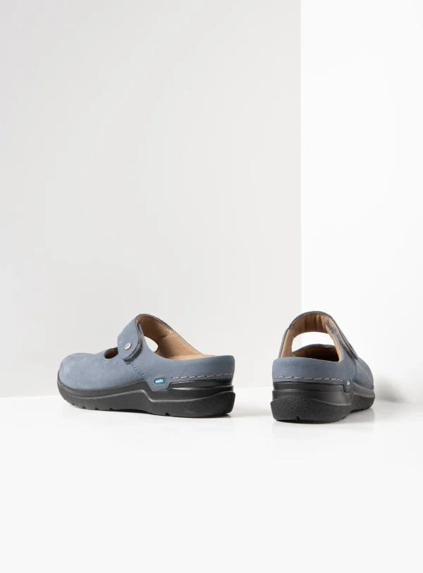 Wolky Narni DB - jeansblauw nubuck Breedtemaat H voor dames