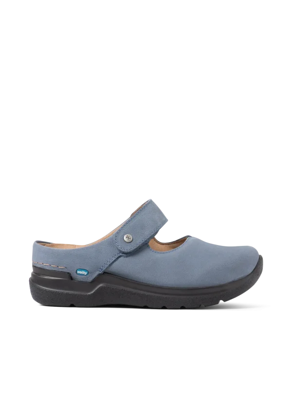 Wolky Narni DB - jeansblauw nubuck Breedtemaat H voor dames