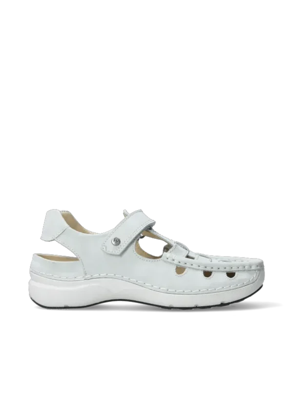 Wolky Rolling Sun - offwhite effectleer Sandalen voor dames
