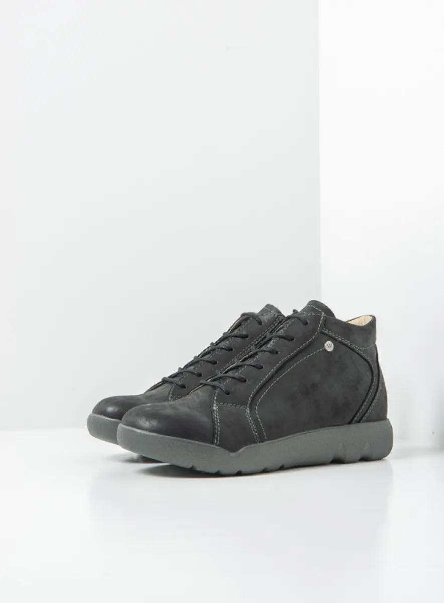 Wolky Lugana - zwart effectleer Comfort schoenen voor dames