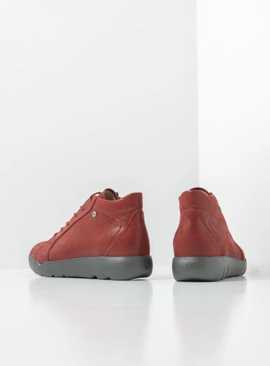 Wolky Hoge veterschoenen 07525 Lugana 36553 kersenrood effectleer