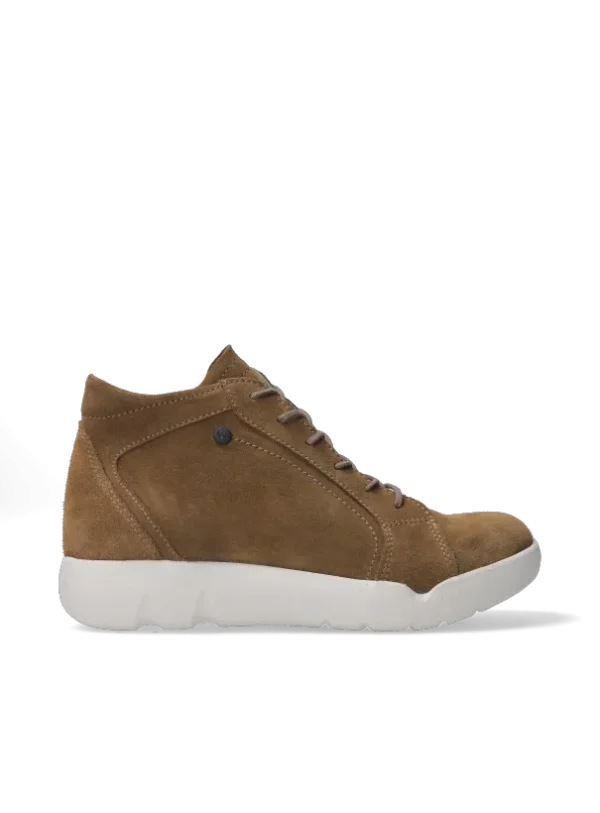 Wolky Lugana - tobacco suede Hoge veterschoenen voor dames