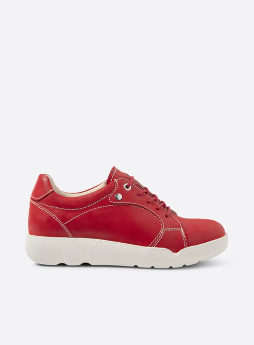 Wolky Lunvia - rood effectleer Veterschoenen voor dames