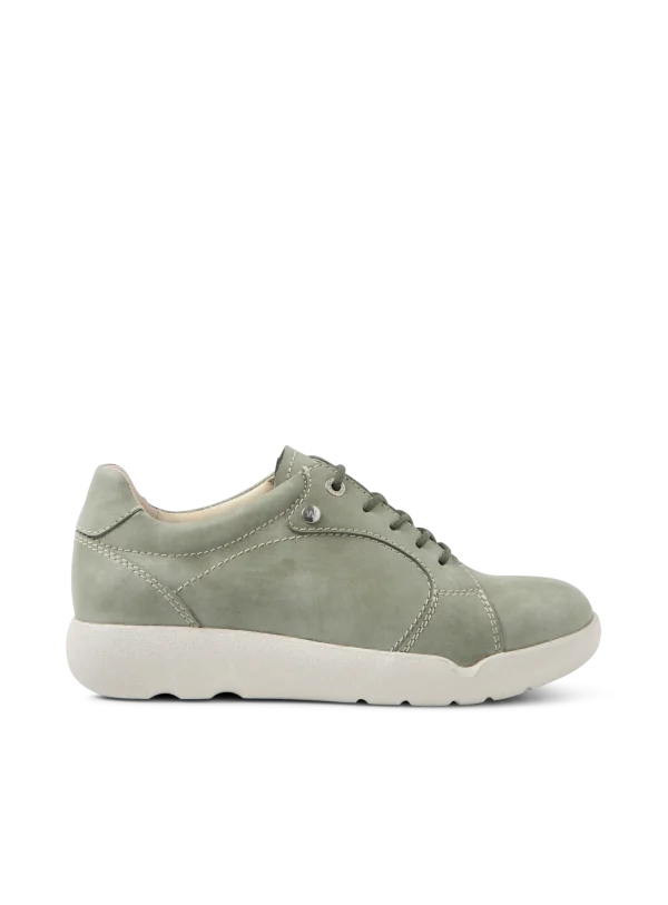 Wolky Lunvia - saliegroen effectleer Veterschoenen voor dames