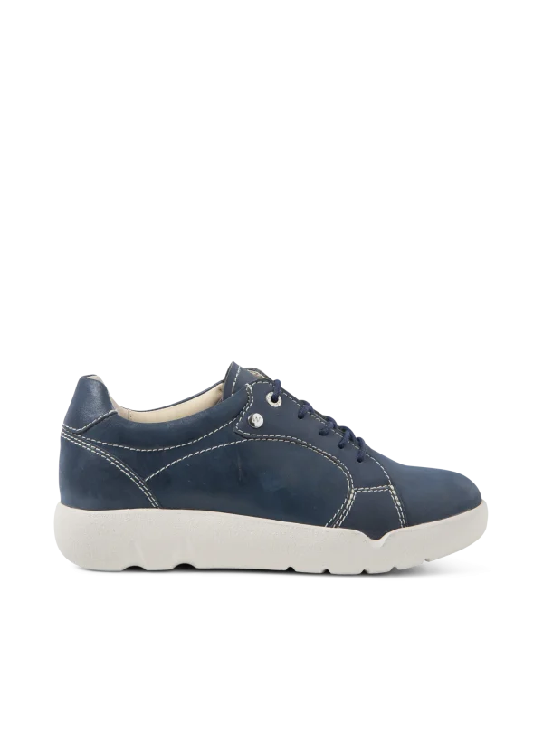 Wolky Lunvia - denimblauw effectleer Veterschoenen voor dames