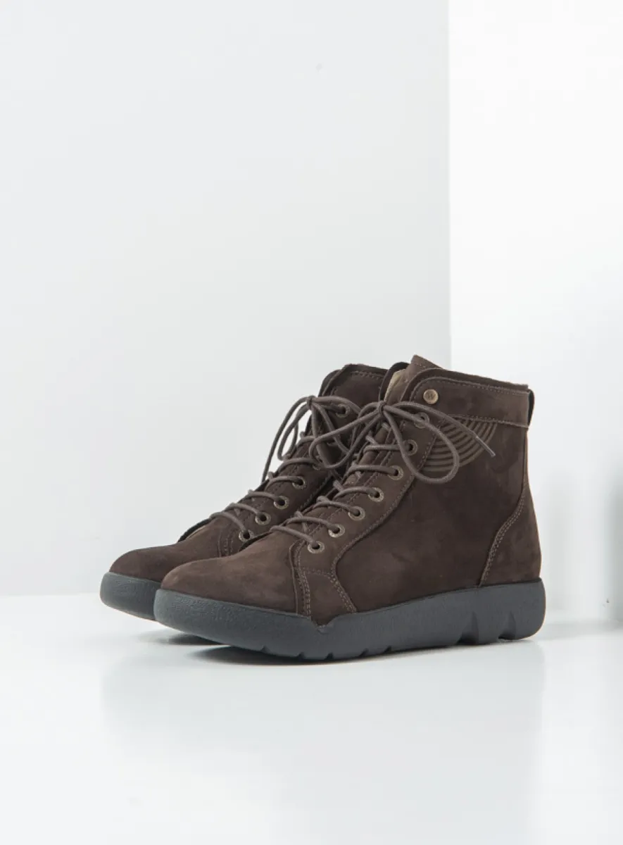 Wolky Fiano - bruin nubuck Comfort schoenen voor dames
