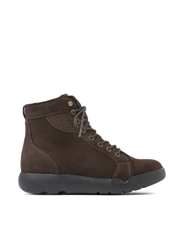 Wolky Fiano - bruin nubuck Hoge veterschoenen voor dames