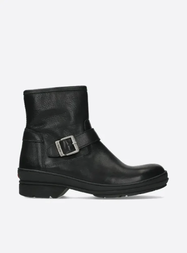 Wolky Nitra WR - zwart leer Biker boots voor dames