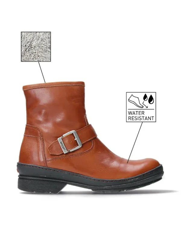 Wolky Nitra WR - terra leer Biker boots voor dames