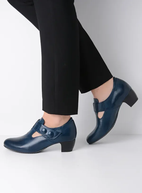 Wolky Midori F2F - denimblauw vegan biocare Pumps voor dames
