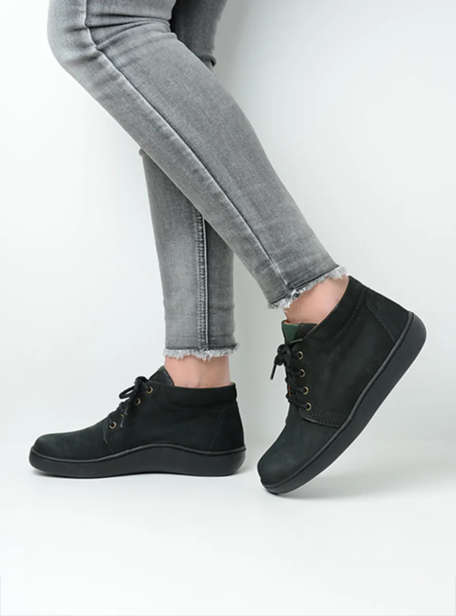Wolky Hoge veterschoenen 08100 Kansas Lady 11000 zwart nubuck