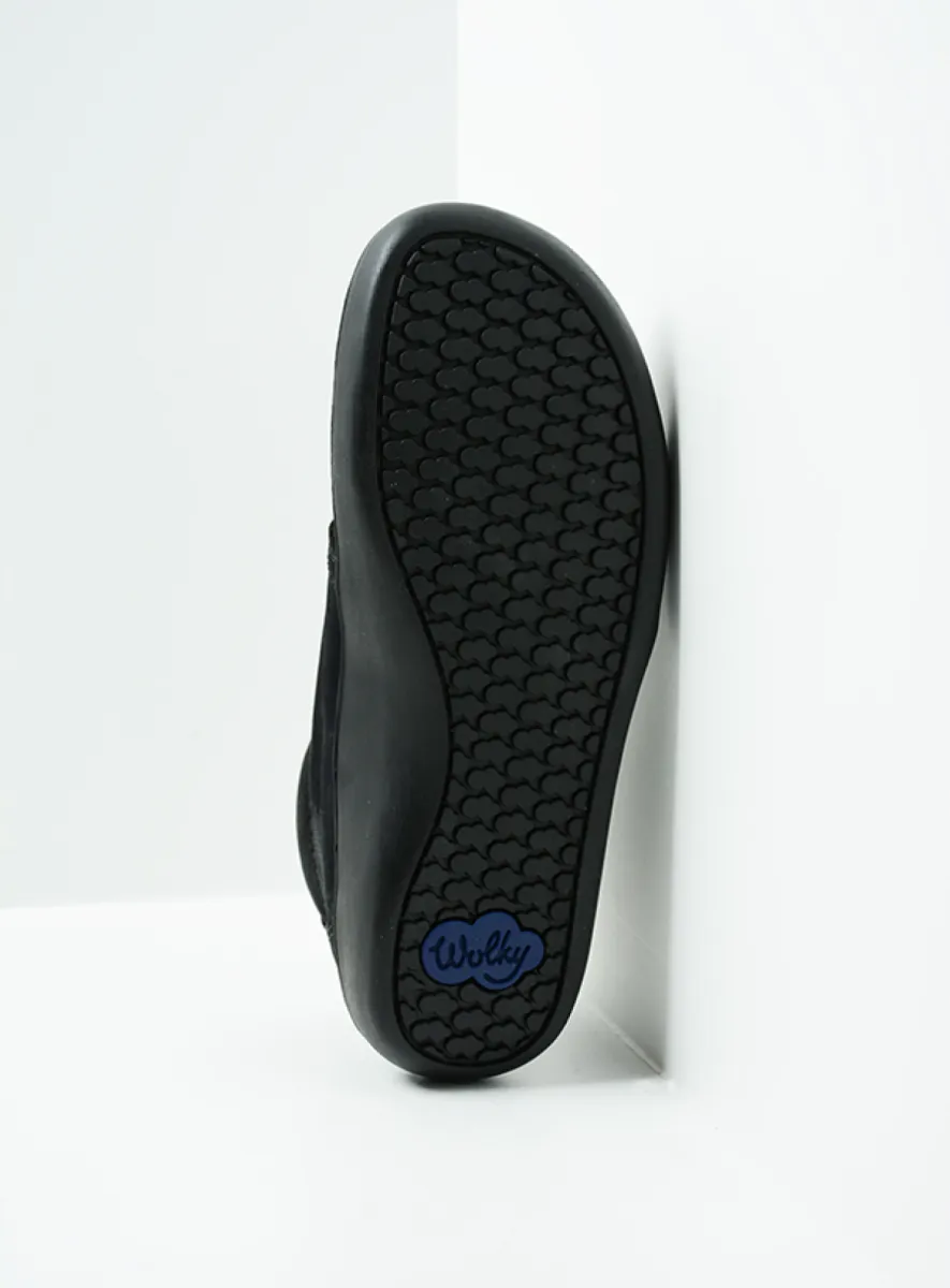 Wolky Hoge veterschoenen 08100 Kansas Lady 11000 zwart nubuck