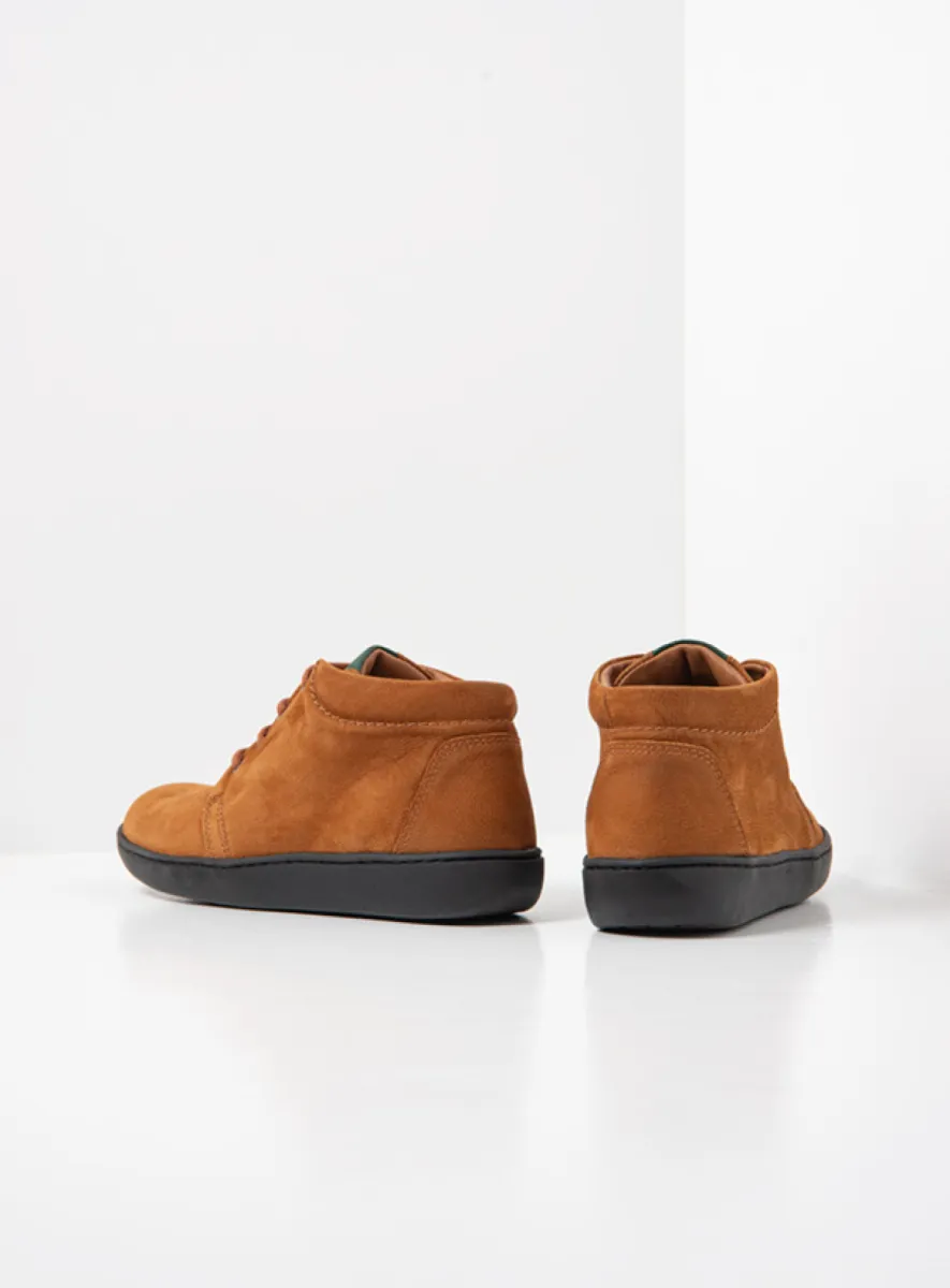 Wolky Kansas lady - cognac nubuck Hoge veterschoenen voor dames