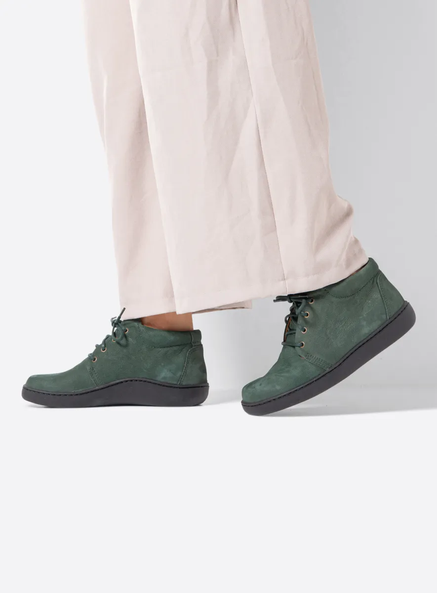 Wolky Hoge veterschoenen 08100 Kansas Lady 11719 groen nubuck
