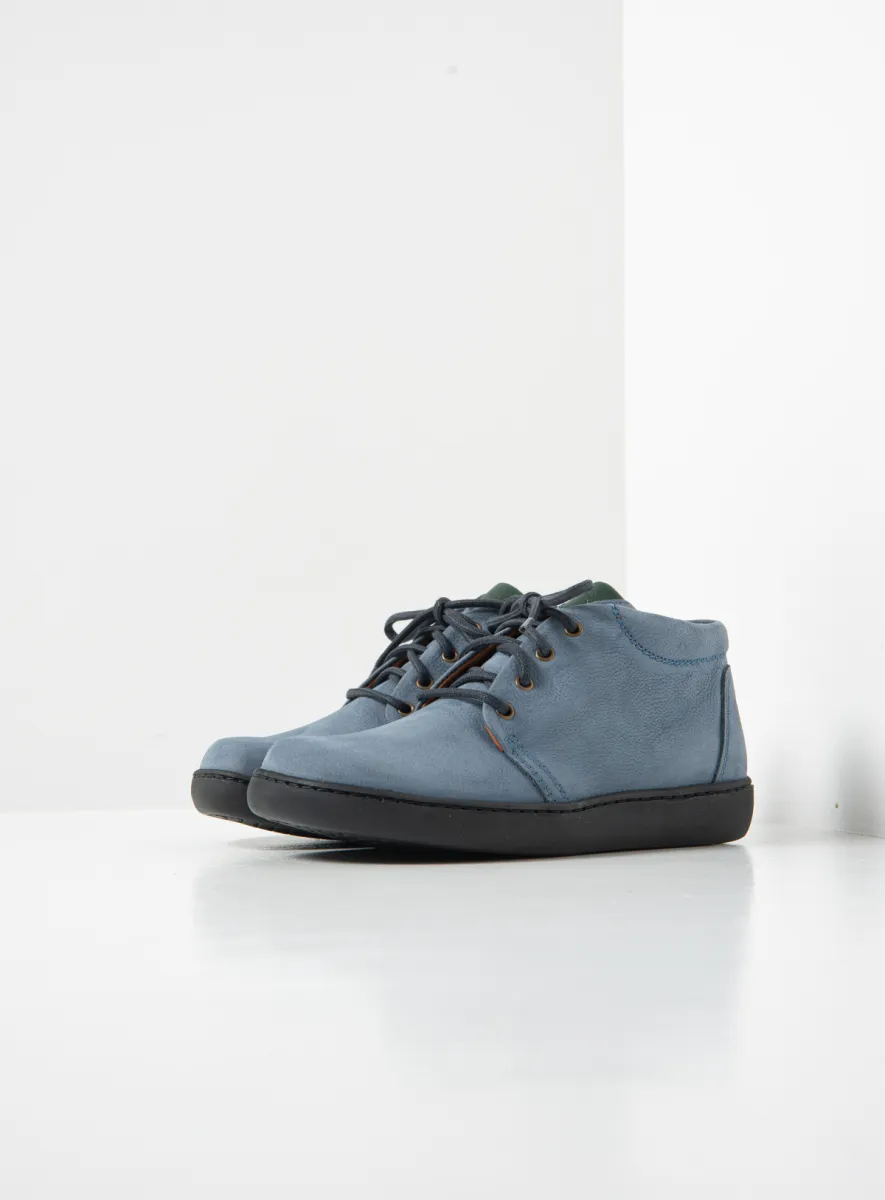Wolky Hoge veterschoenen 08100 Kansas Lady XW 11840 jeansblauw nubuck