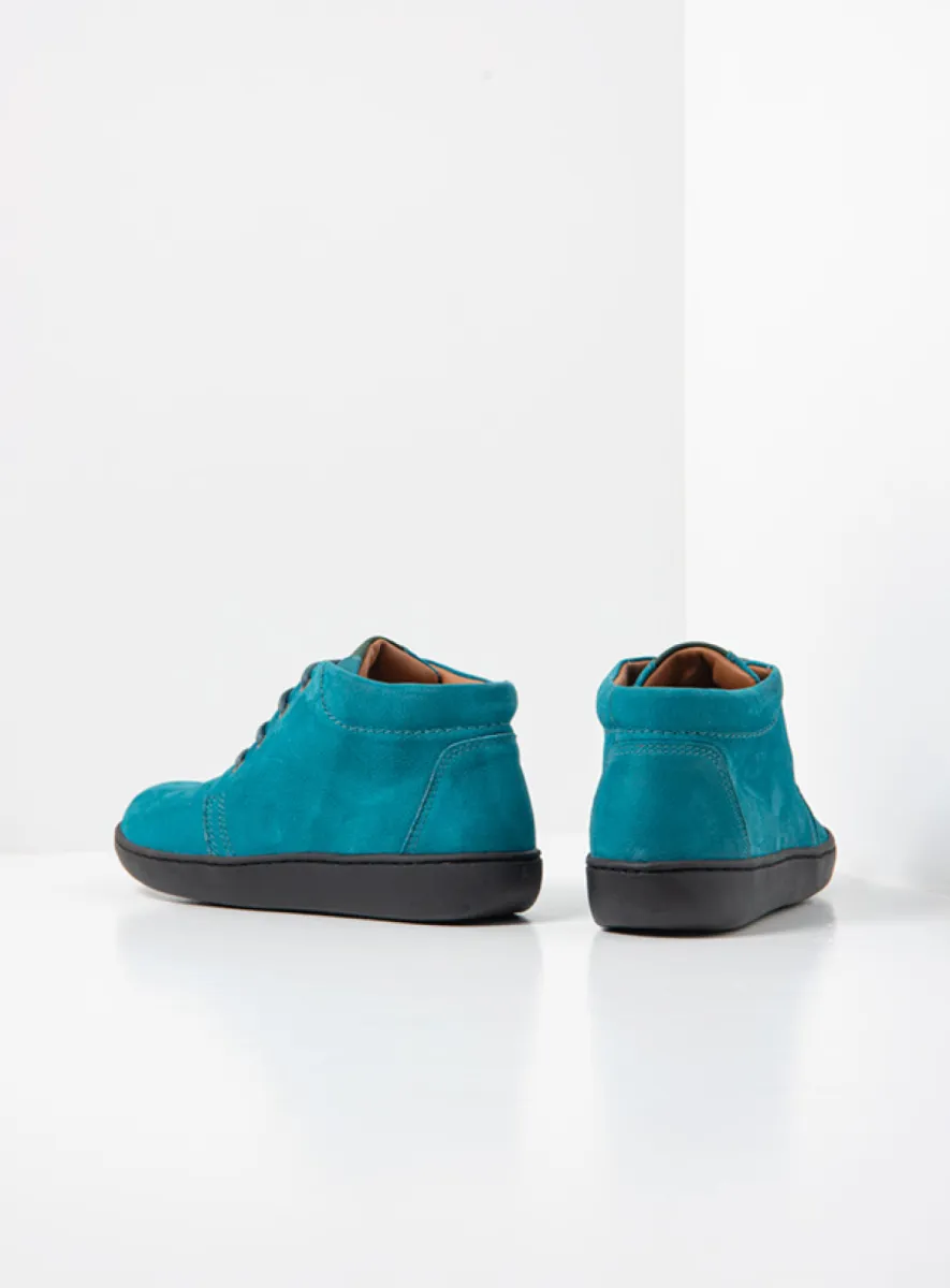 Wolky Kansas lady - petrol nubuck Hoge veterschoenen voor dames