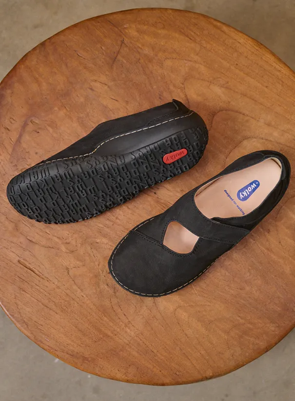 Wolky Bandschoenen 08315 Fresh 11000 zwart nubuck