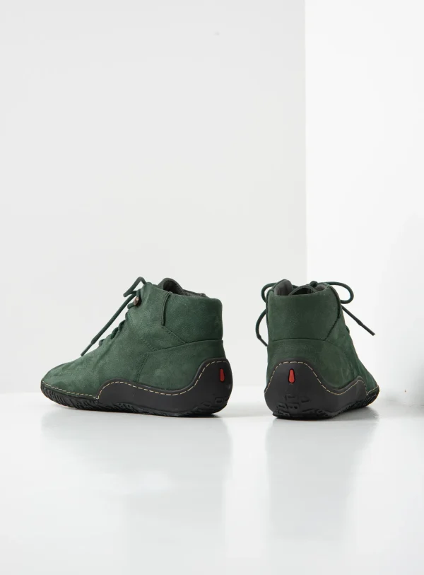 Wolky Mokola - groen nubuck Hoge veterschoenen voor dames