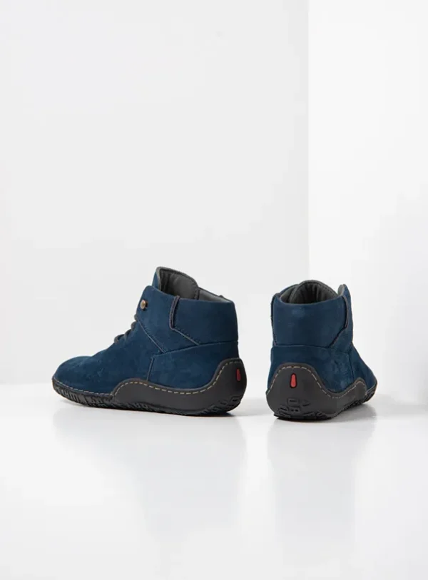 Wolky Mokola - blauw nubuck Hoge veterschoenen voor dames