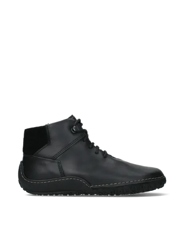 Wolky Mokola - zwart leer Hoge veterschoenen voor dames