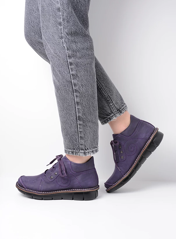 wolky extra comfort 08384 gallo 12600 paars nubuck detail