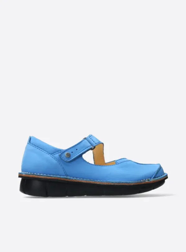 Wolky Cordoba - hemelsblauw nubuck Bandschoenen voor dames