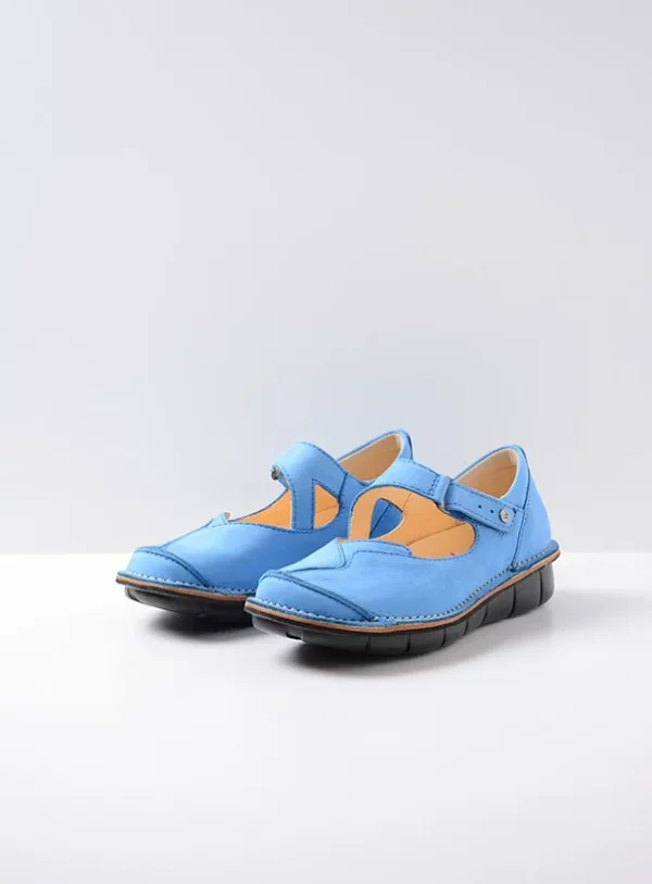 Wolky Cordoba - hemelsblauw nubuck Bandschoenen voor dames
