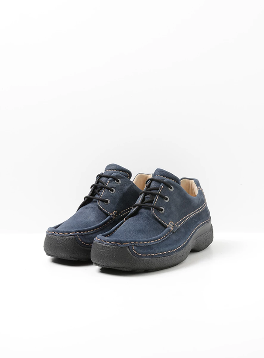 wolky comfortschoenen 09201 roll shoe men 11800 blauw nubuck front