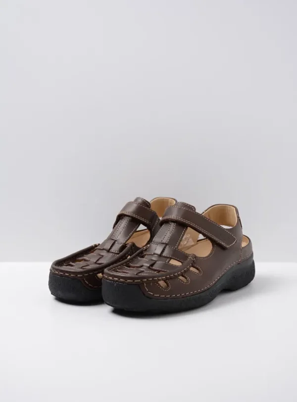 Wolky Roll Sandal Men - bruin leer Bruine sandalen voor heren