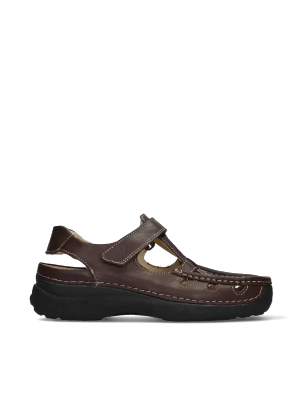 Wolky Roll Sandal Men - bruin leer Bruine sandalen voor heren